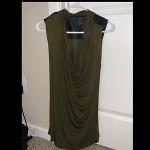 Olive Draping Tank Top